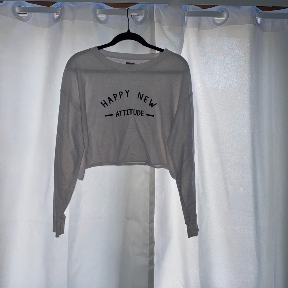 Happy New Attitude Women's White Crop Top